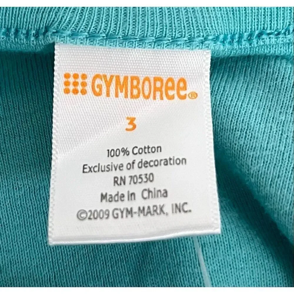 Gymboree Turquoise Short Sleeve Tee with Tropical Drink Applique   Girls Size 3